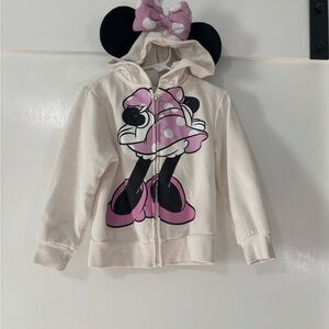 Disney Minnie mouse zip up jacket girls size 4/5